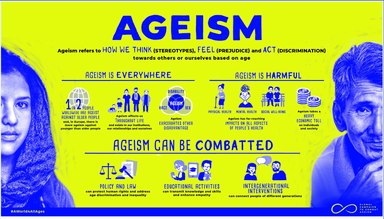 Screenshot of anti ageism poster